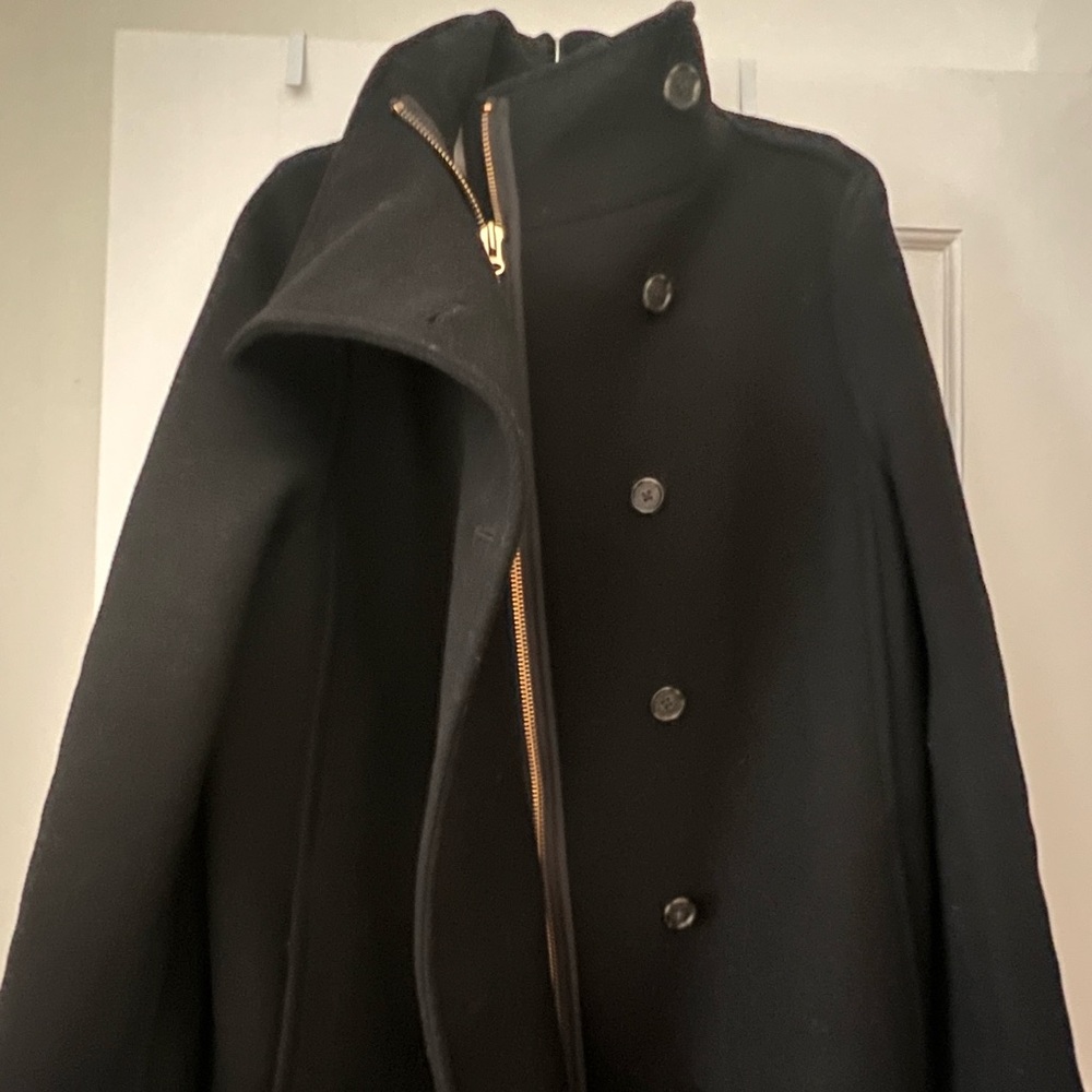 Italian stadium-cloth wool blend coat